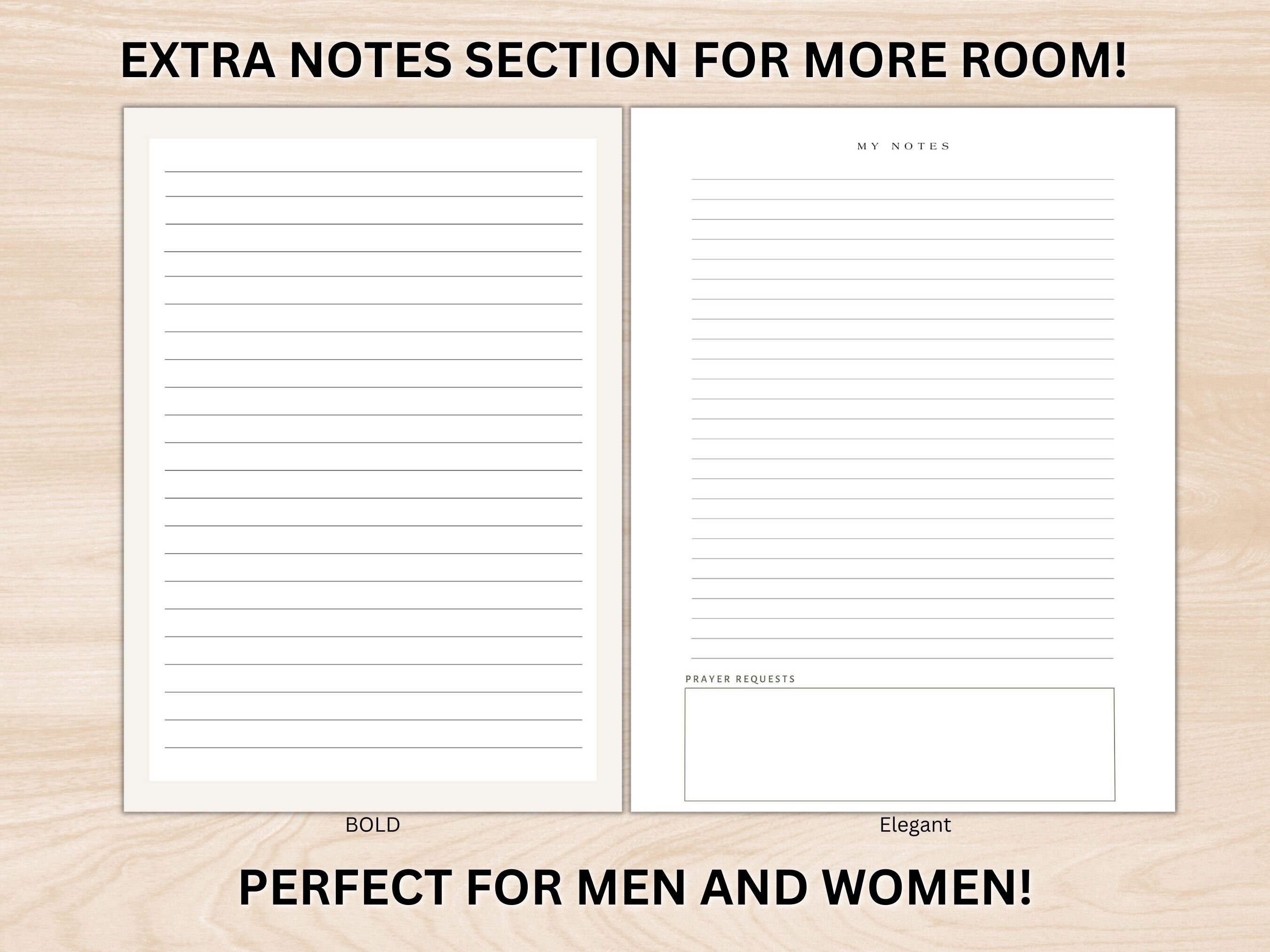 Men Notes Printable Sermon Notes Sermon Summary Note Christian Planner Digital ...