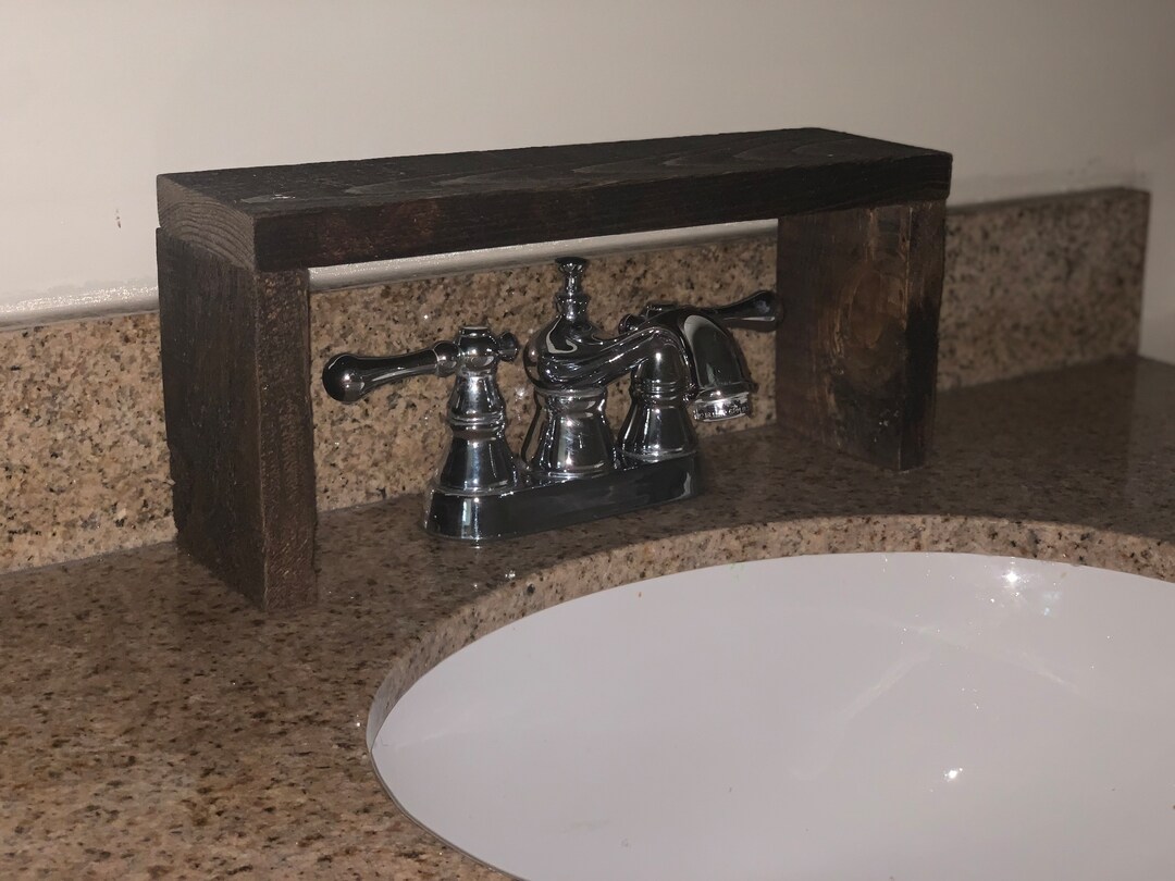 Over the Sink Shelf Bathroom Sink Shelf Wooden Shelf Space Etsy
