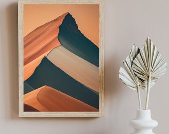 Abstract Modern Mountain Wall Art, Home Decor Wall Art Prints Modern Colorful Wall Art, Abstract Print Modern Minimalist Art, High quality