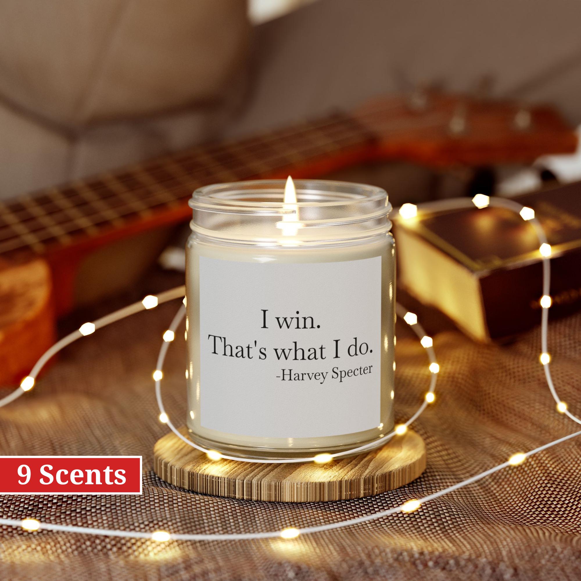 Harvey Specter Candle, Suits Candle, Suits TV Show, I Win That's