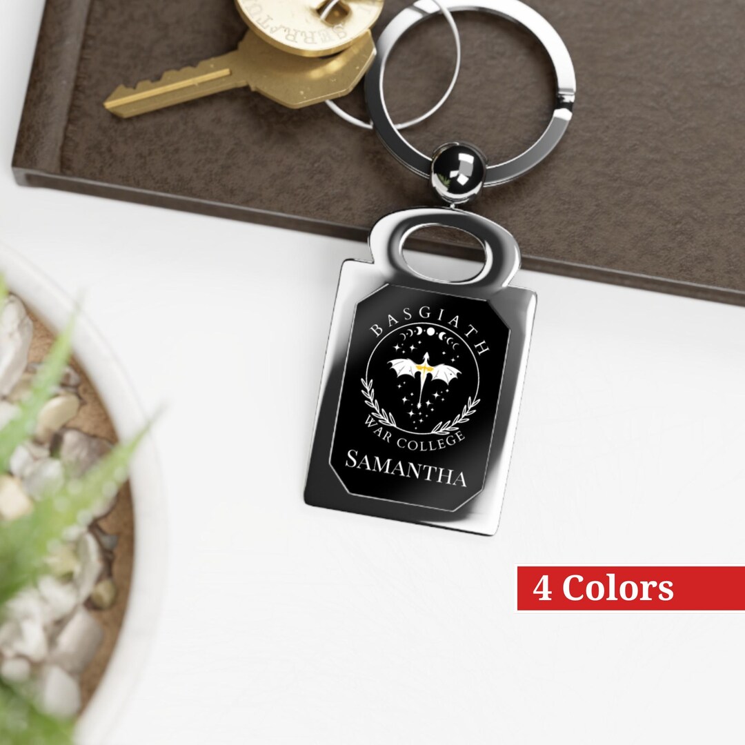 Custom Fourth Wing Keychain, Basgiath War College, Dragon Rider, Violet