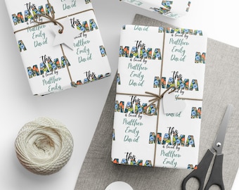 Papel de regalo personalizado para mamá, papel de regalo personalizado, regalos para ella, regalo de San Valentín, papel de regalo personalizado, regalo personalizado, día de la madre