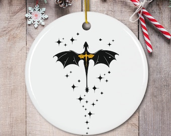 Fourth Wing Ornament, Basgiath War College, Dragon Rider, Violet Sorrengail, Xaden Riorson, Riders Quadrant, Fantasy reader, Bookish