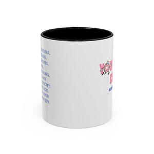 Jess Sims Peloton Mug, You Get to Crew, Two-Tone Ceramic Coffee Cup