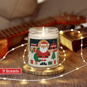 Christmas Candle, Holiday Candle, Stocking Stuffer, Santa Candle, Merry Christmas, Personalized Christmas Gift, Personalized Gift