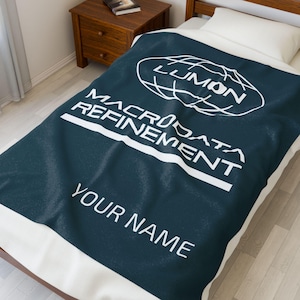 Personalized Severance Blanket, Severed, SVRD, Lumon Blanket, Helly, Innie, Outie, Severance Blanket, Lumen Bag, Velveteen Plush Blanket