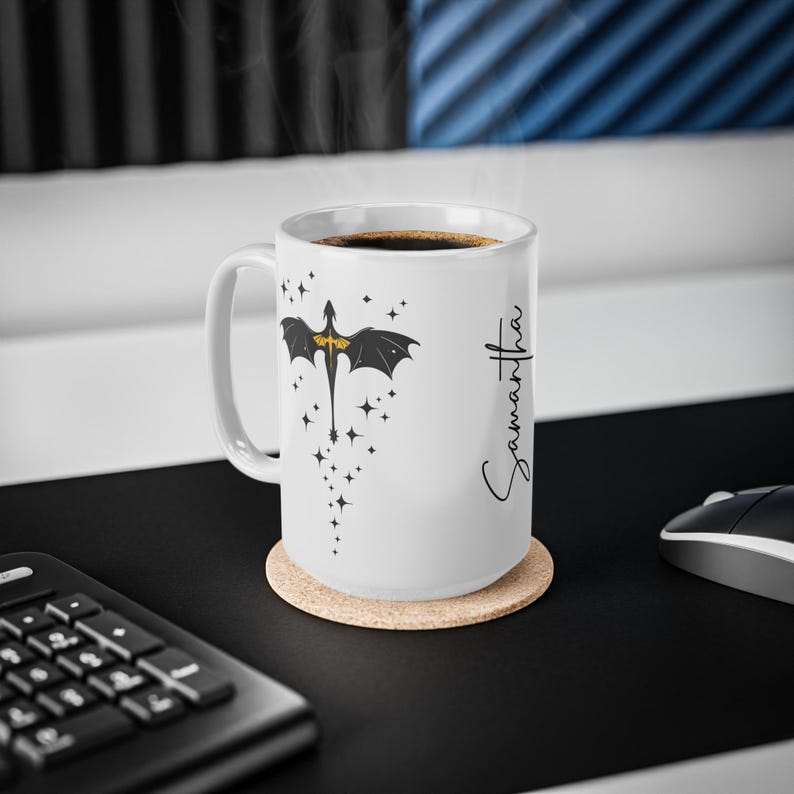 Personalized Fourth Wing Mug, Basgiath War College, Dragon Rider, Violet Sorrengail, Xaden Riorson, Riders Quadrant, Fantasy, Bookish Mug,UK image 2