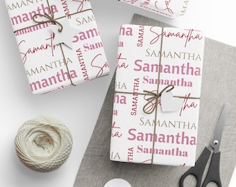 Collage Name Personalized Wrapping Paper, Custom Wrapping Paper, Gifts for Her, Valentines Gift, Custom Gift Wrap, Personalized Gift