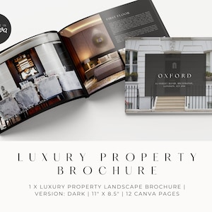 Luxury Property Brochure | Editable Canva Template | For Real Estate/Estate Agent Sales Marketing | Digital or Print Particulars | Classic