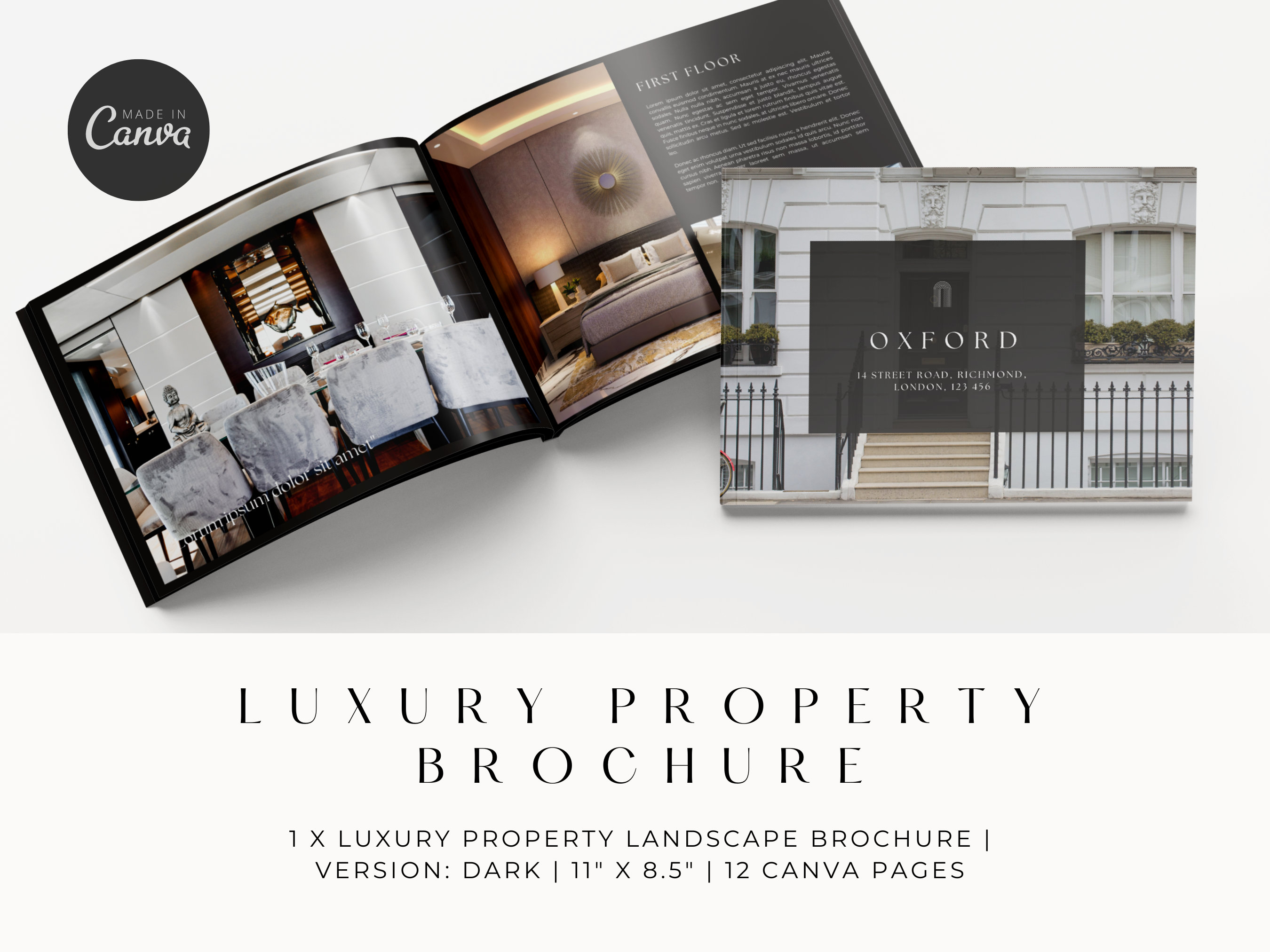 Luxury Property Brochure | Editable Canva Template | for Real Estate ...