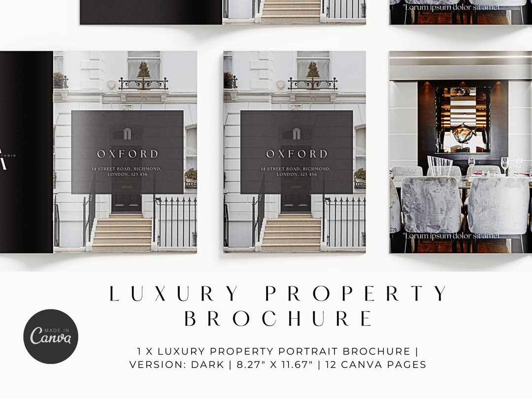 Luxury Property Brochure | Editable Canva Template | for Real Estate ...