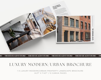 Brochure immobiliare di lusso / Modello Canva modificabile / Per il marketing delle vendite immobiliari/agenti immobiliari / Particolari digitali o stampati