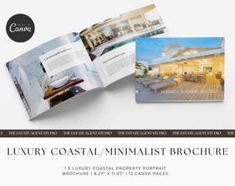 Brochure di proprietà di lusso / Modello Canva modificabile / Per il marketing delle vendite di agenti immobiliari/immobiliari / Dettagli digitali o stampati