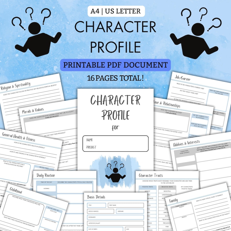 Blue Main Character Etsy
