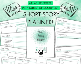 Short Story Planner | 23 Page Printable Writing Guide (PDF) A4 | A5 | US LETTER