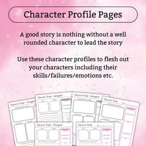 My Novel Planner | Printable PDF | 40 pages to help plan your BESTSELLER! | A4 | A5 | US Letter | Pink | Writer | Writing | Novel Plan image 7