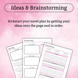 My Novel Planner | Printable PDF | 40 pages to help plan your BESTSELLER! | A4 | A5 | US Letter | Pink | Writer | Writing | Novel Plan image 3