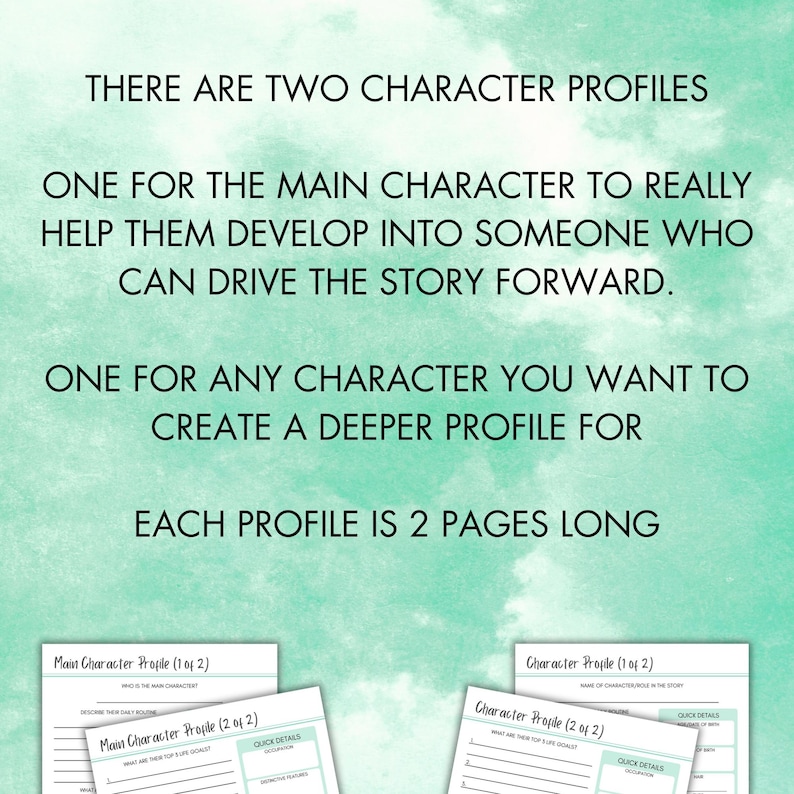 Short Story Planer | 23-seitige druckbare Schreibanleitung (PDF) A4 | DIN A5 | US LETTER Bild 6
