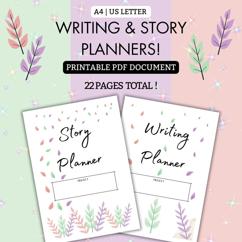Story and Writing Planners! | PDF Printable | Get Your Story Ideas Down ...