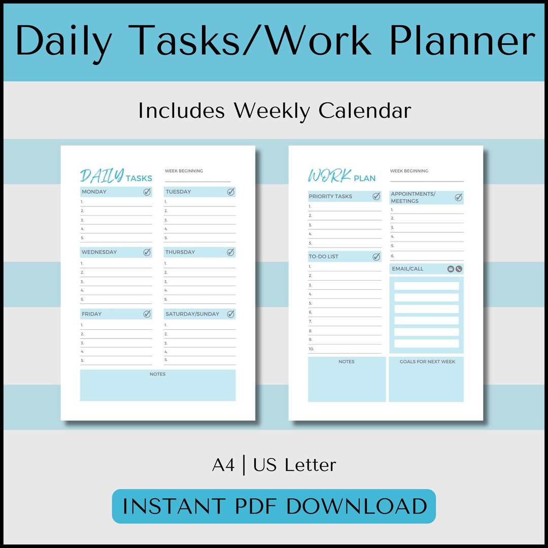 Daily Tasks Sheet