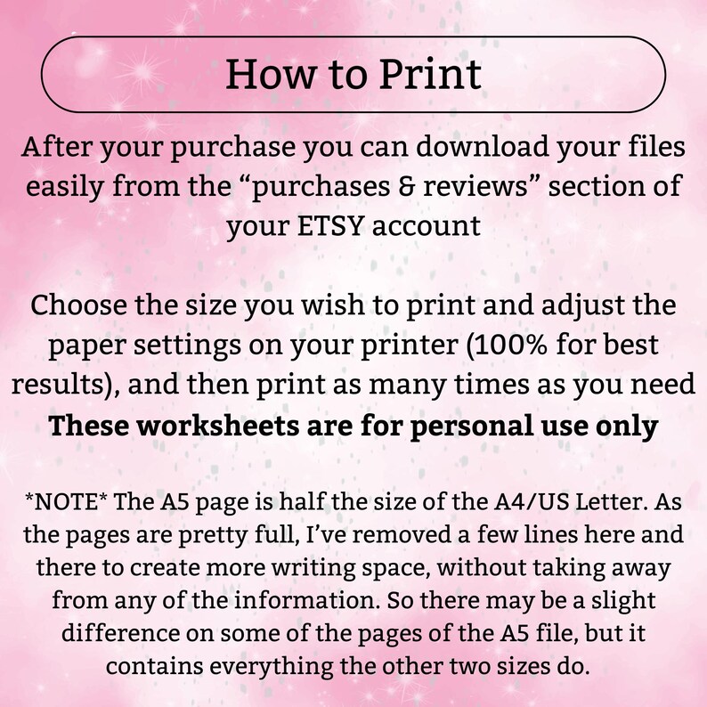 My Novel Planner | Printable PDF | 40 pages to help plan your BESTSELLER! | A4 | A5 | US Letter | Pink | Writer | Writing | Novel Plan image 9