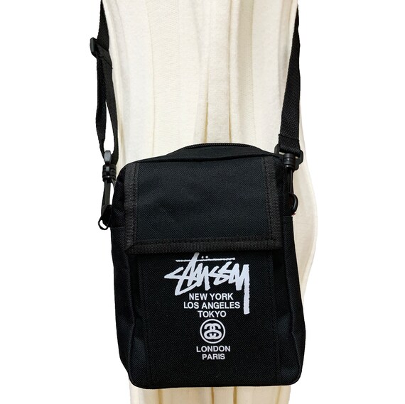 Stussy Unisex Bag Stussy Small Bag Stussy Black Canvas Crossbody