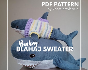 Baby Blahaj Pullover Häkelanleitung PDF