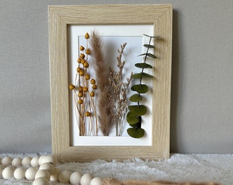 Spring Home /Dried Wildflowers / Handmade Gift / Natural Floral Frame / Gift for Her / Shelf Decor / Housewarming Gift/ Preserved Florals