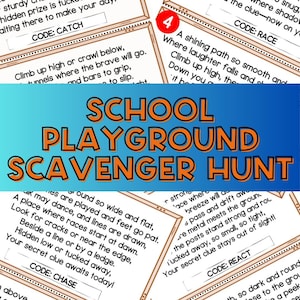 School Playground Scavenger Hunt, Scavenger Hunt for Kids, Party Games, Party Games for Kids, Printables, Scavenger Hunt, Printable Games