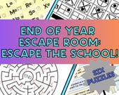 End of Year Escape Room, End of the Year Escape Room, Escape Room End of Year Escape The School, Escape Room Game for Kids, Escape Room Game