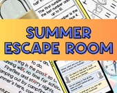 Summer Escape Room, Escape Room Games for Kids, Escape Room, Escape Room Game, Printable Games, Printable Game for Kids, Escape Room Games