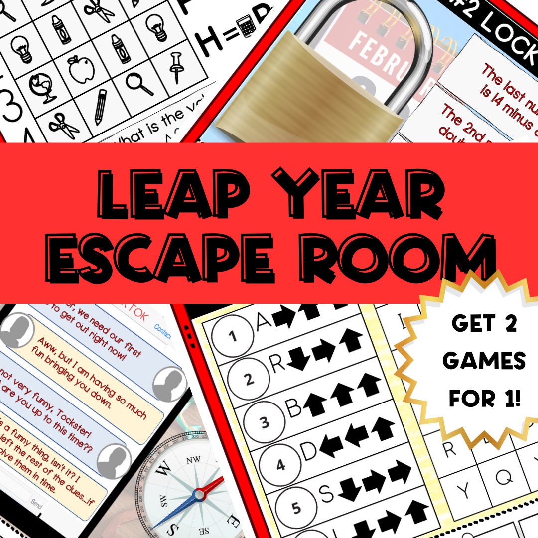 Leap Year Escape Room, Leap Year, Escape Room, Escape Room for Kids