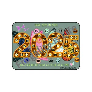 Save 2025 in 2025 Savings Challenge | Beautiful Butterfly Themed for All 4 Seasons   A5 Savings Challenge | | Cash Envelopes | Cash Stuffing