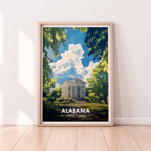 Affiche Alabama, art mural Alabama, affiche États-Unis, impression des États-Unis, impression premium, impression des États-Unis, affiche de l'Alabama, décoration d'intérieur