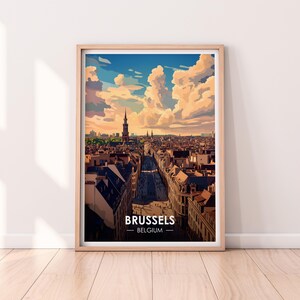 Brüssel Poster, Brüssel Wandkunst, Belgien Poster, Brüssel, Premium Druck, Belgien Druck, Brüssel Poster, Home Décor