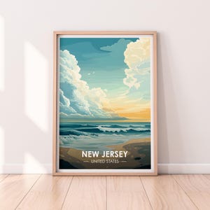 New Jersey Poster, New Jersey Wandkunst, USA Poster, NJ Print, USA Print, New Jersey Poster, Home Décor