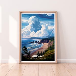 Poster Oregon, Arte murale Oregon, Poster Stati Uniti, Stampa OR, Stampa USA, Poster Oregon, Arredamento per la casa