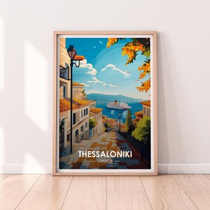Thessaloniki Poster, Greece, Travel Poster, Premium Print, Thessaloniki Print, Travel Home Décor