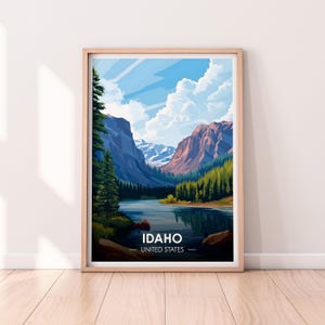 Idaho Poster, Idaho Wall art, United States Poster, ID Print, USA Print, Idaho Poster, Home Décor