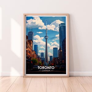 Póster de Toronto, arte mural de Toronto, Canadá, póster de Canadá, póster de viaje, impresión premium, impresión de Toronto, póster de Toronto, decoración del hogar