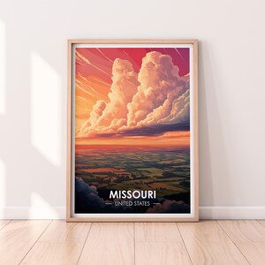 Plakat Missouri, Sztuka ścienna Missouri, Plakat ze Stanów Zjednoczonych, Wydruk MO, Wydruk USA, Plakat Missouri, Wystrój domu