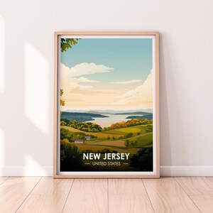 New Jersey Poster, New Jersey Wandkunst, USA Poster, NJ Print, USA Print, New Jersey Poster, Home Décor