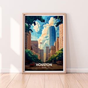 Houston Poster, Houston Wallart, USA, Texas, Travel Poster, Premium Print, Houston Print, Houston Poster, Home Décor