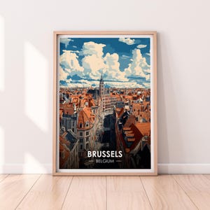 Poster Brussel, kunst aan de muur Brussel, poster België, Brussel, premiumprint, poster België, poster Brussel, woondecoratie