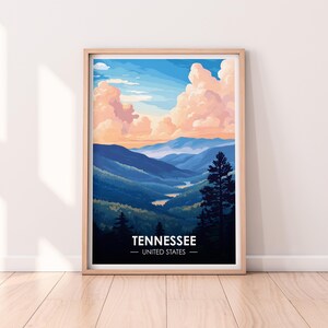 Affiche Tennessee, art mural Tennessee, affiche États-Unis, impression TN, impression USA, affiche Tennessee, décoration d'intérieur