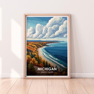 Michigan Poster, Michigan Wall art, United States Poster, MI Print, USA Print, Michigan Poster, Home Décor