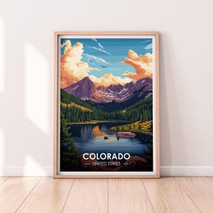 Affiche Colorado, oeuvre d'art murale Colorado, affiche États-Unis, impression CO, impression premium, impression Etats-Unis, affiche Colorado, décoration d'intérieur