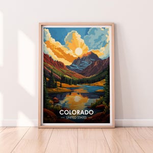 Affiche Colorado, oeuvre d'art murale Colorado, affiche États-Unis, impression CO, impression premium, impression Etats-Unis, affiche Colorado, décoration d'intérieur