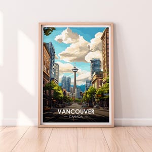 Poster Vancouver, Art mural Vancouver, Vancouver, Poster, Poster de voyage, Impression premium, Impression Vancouver, Poster Vancouver, Décoration d'intérieur