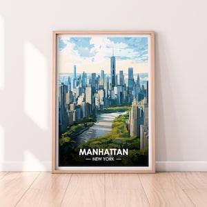 Manhattan Poster, New York Wall art, New York, Poster, Travel Poster, Premium Print, NYC Print, Manhattan Poster, Home Décor